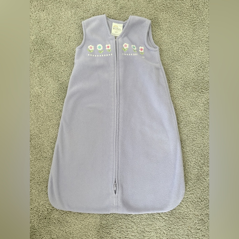 Halo Purple Flower Fleece Sleep Sack Size Small 0-6 months